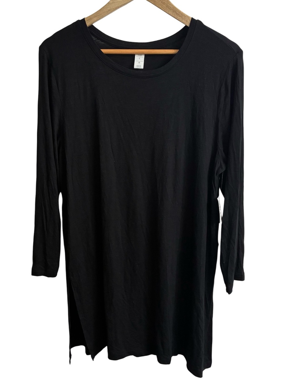 NWT Old Navy Luxe Women’s Large Black Tunic Top Long Sleeve New